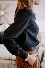 Load image into Gallery viewer, Velvet Trim Blouse