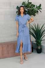 Load image into Gallery viewer, Marta Button Front Dress in Blue
