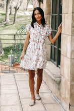 Load image into Gallery viewer, Fiona Tie Collar Floral Dress-FINAL SALE