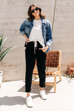 Load image into Gallery viewer, Linen Joggers in Black