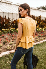 Load image into Gallery viewer, Venice Ruffle Top in Mustard - FINAL SALE