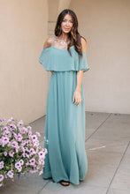 Load image into Gallery viewer, Toni Off the Shoulder Maxi Dress in Sage