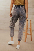 Load image into Gallery viewer, Luna Denim Cargo Joggers in Medium Wash