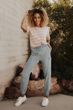 Load image into Gallery viewer, Moonstone Striped Tee in Pink