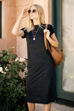 Load image into Gallery viewer, Aubree T-Shirt Dress in Black