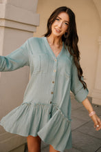 Load image into Gallery viewer, Button Down Ruffle Dress