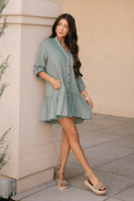 Load image into Gallery viewer, Button Down Ruffle Dress