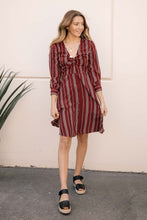 Load image into Gallery viewer, Kaylie Striped Mini Dress
