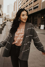 Load image into Gallery viewer, Ivie Balloon Sleeve Cardigan in Charcoal