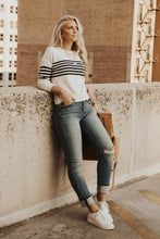 Load image into Gallery viewer, Rianne Striped Sweater in Cream