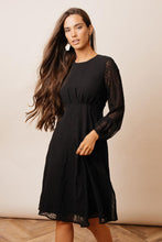 Load image into Gallery viewer, Daniela Self Dot Dress in Black-FINAL SALE