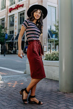 Load image into Gallery viewer, Arlington Paper Bag Skirt in Brick