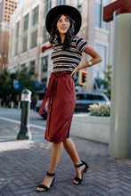 Load image into Gallery viewer, Arlington Paper Bag Skirt in Brick