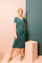 Load image into Gallery viewer, Staycation Side Knot Midi Dress in Teal
