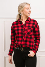 Load image into Gallery viewer, Oaklyn Plaid Button Down in Red - FINAL SALE
