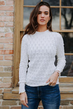 Load image into Gallery viewer, Detailed Mock Neck Sweater in White
