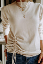 Load image into Gallery viewer, Side Cinched Sweater in Cream

