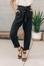 Load image into Gallery viewer, Tencel Paperbag Pants in Black
