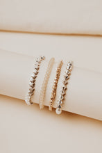 Load image into Gallery viewer, Stars in the Sky Beaded Bracelet Set in Silver
