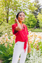 Load image into Gallery viewer, Mandy Tie Front Top
