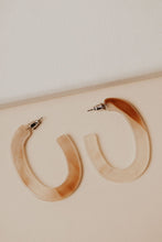 Load image into Gallery viewer, Marble Pattern Hoop Earrings in Pink
