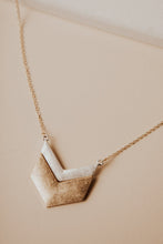 Load image into Gallery viewer, Gold and Silver Chevron Necklace
