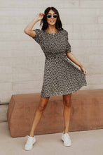 Load image into Gallery viewer, Puff Short Sleeve Floral Dress
