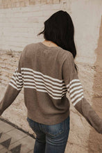Load image into Gallery viewer, Rianne Striped Sweater in Mocha
