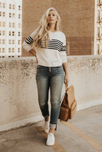 Load image into Gallery viewer, Rianne Striped Sweater in Cream

